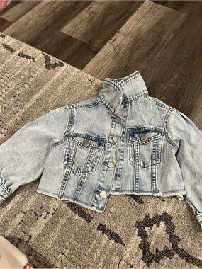 GAP Light Blue Cropped Denim Jean Jacket